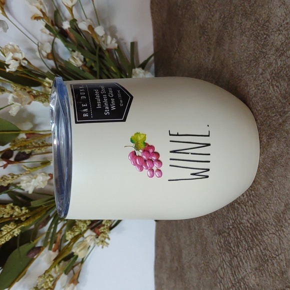 New Rae Dunn Stainless Steel Insulated Wine Glass Tumbler - Picture 3 of 6